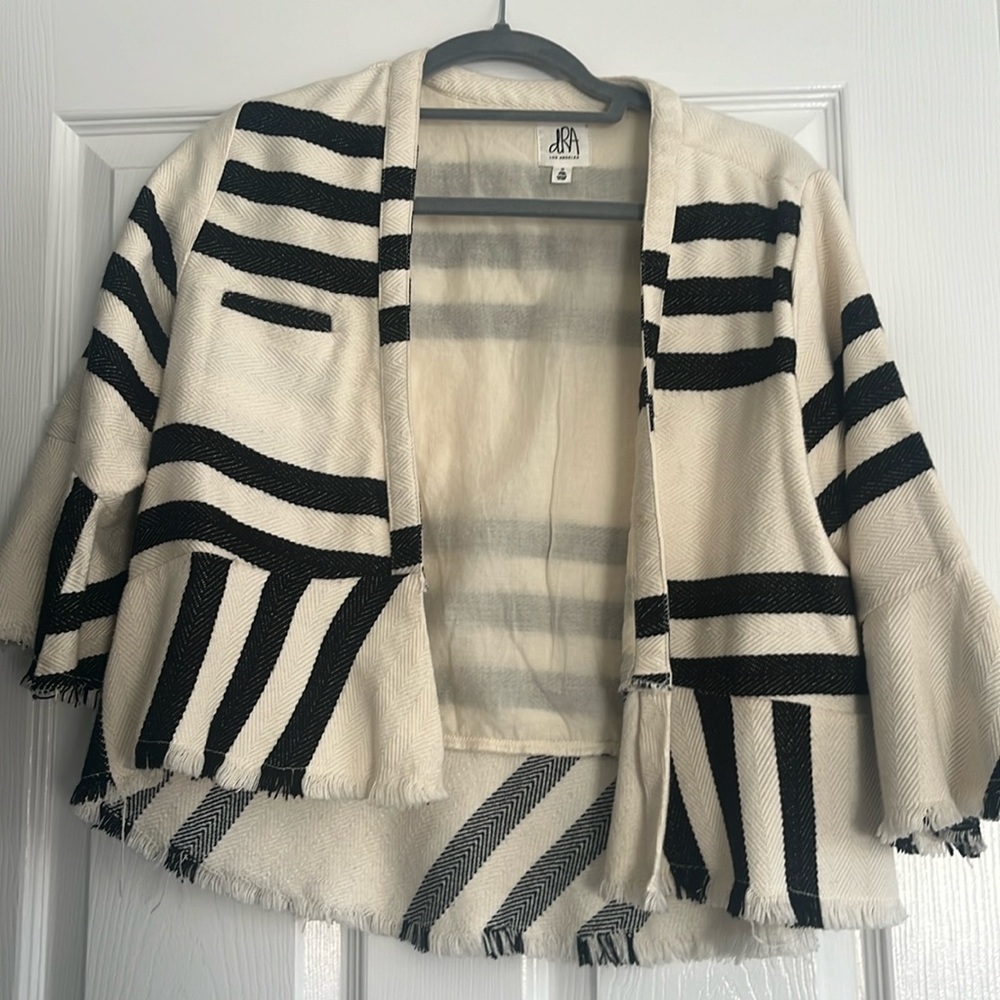 DRA Los Angeles Jacket in black and cream stripes